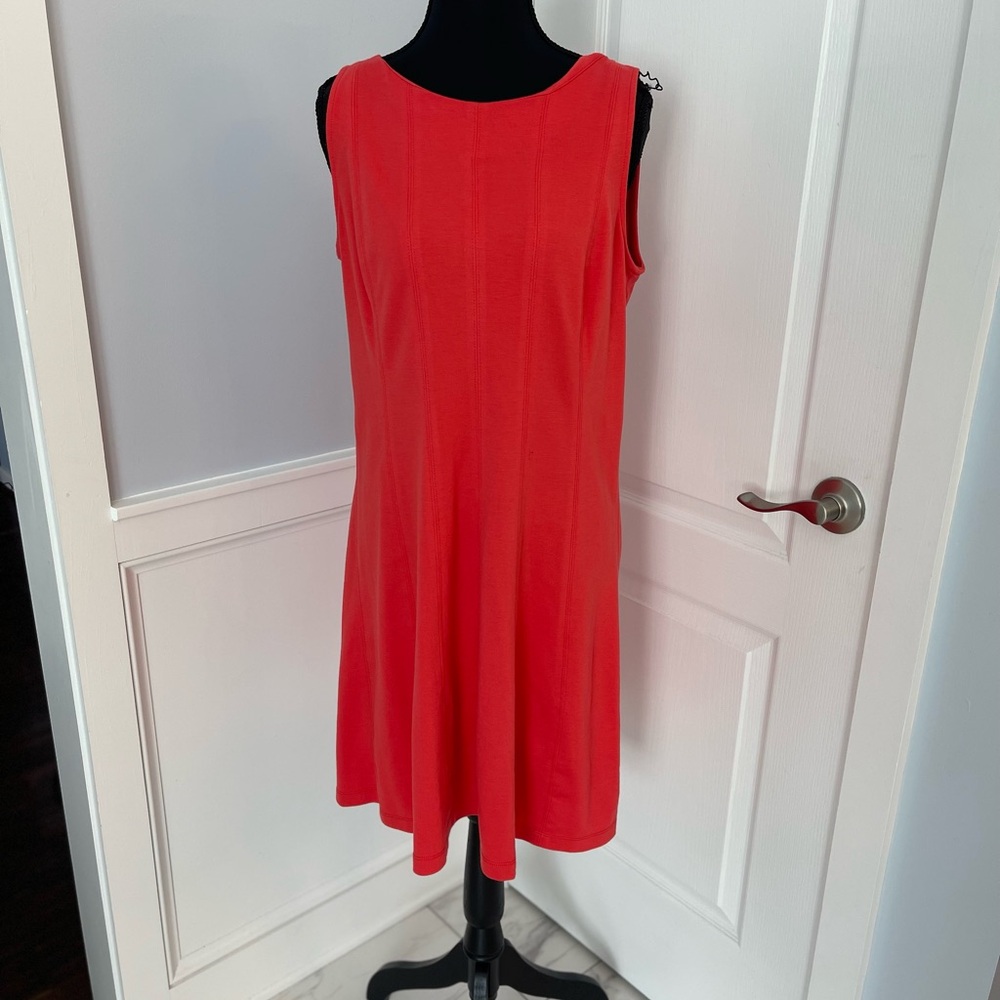 Ann Taylor Orange Sleeveless A-line Mini Dress